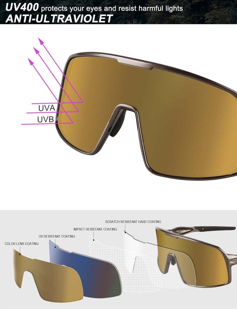 BangLong Polarized Sports Sunglasses for Men Women, UV Protection Sun Glasses for Baseball Running Cycling Fishing - Image 5